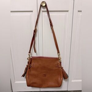 Dooney and Bourke Medium Florentine Leather Hobo Bag Chestnut Satchel